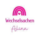 Wechselsachen Regenbogen Bügelbild